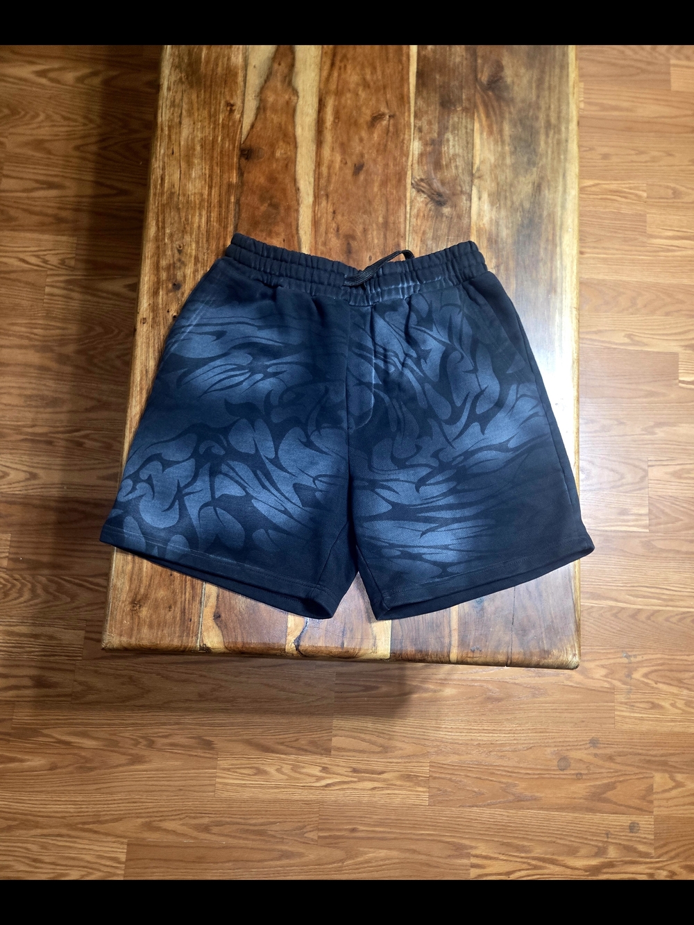 LRG Black And Gray Washed Graphic Athletic Shorts